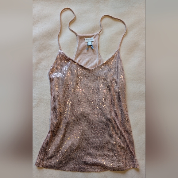 Dynamite Women's Y2K Sequin Pink Camisole Top Size M - Picture 6 of 14